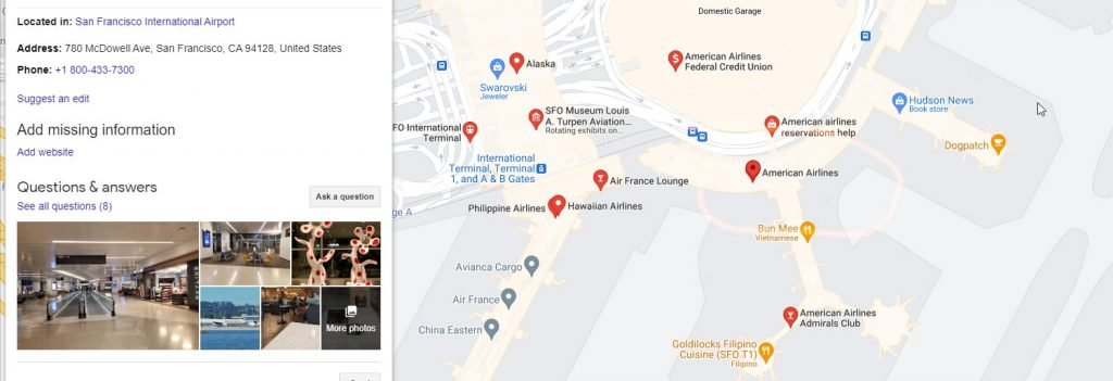 American Airlines at the San Francisco International Airport SFO