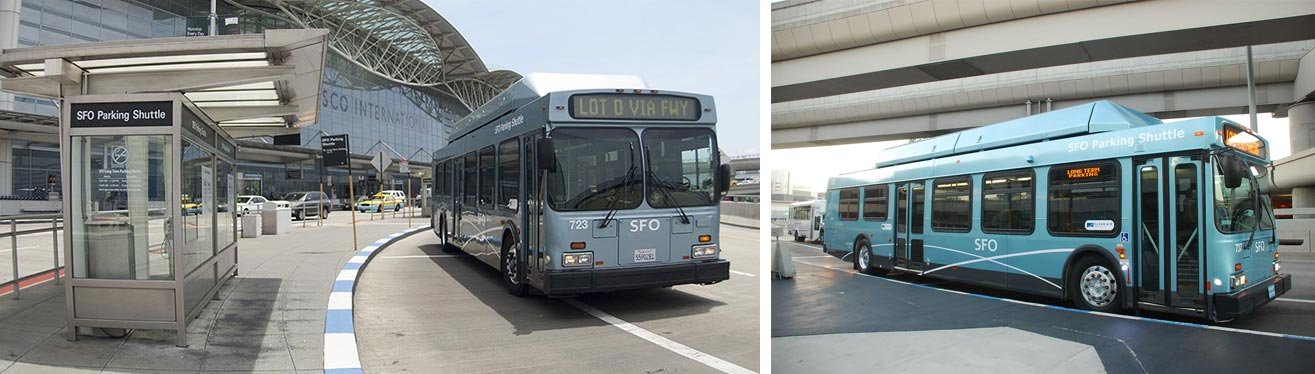 Bus at the San Francisco International Airport SFO