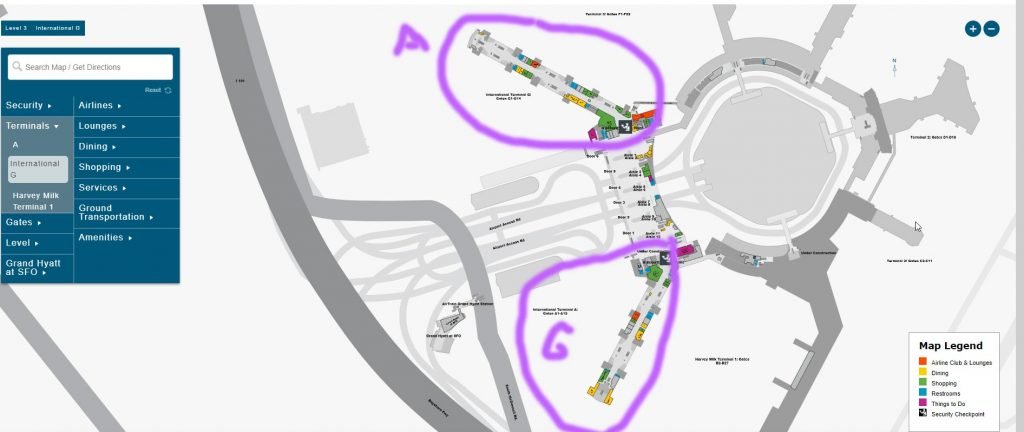 International Terminal at SFO | Map | San Francisco Airport
